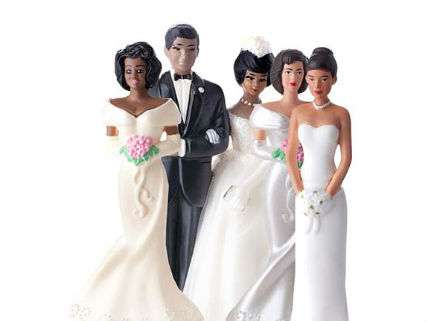 Polygamous wedding cake toppers