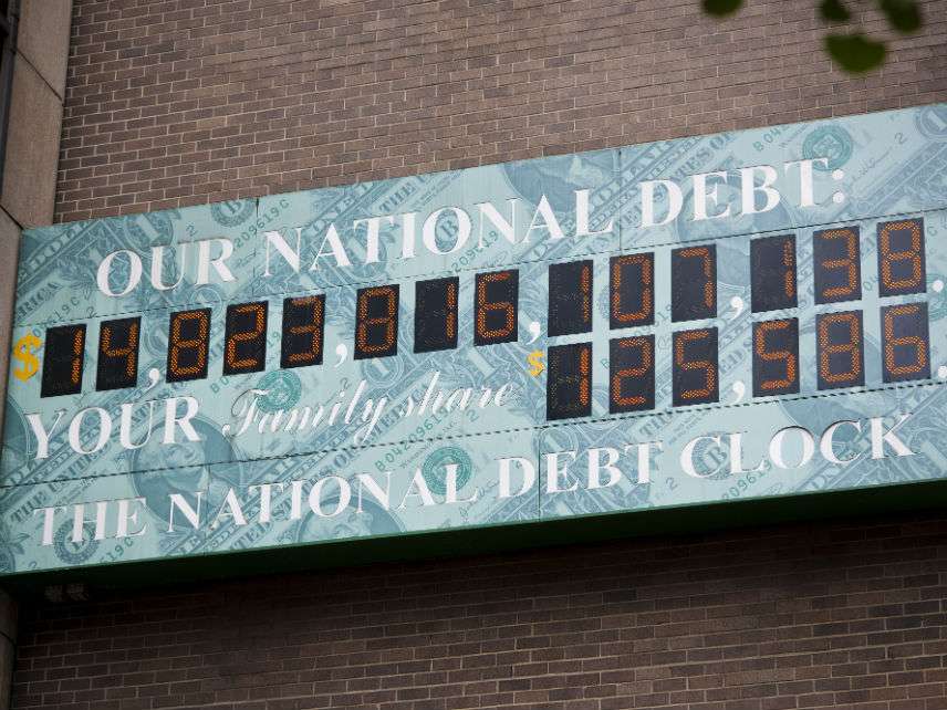 The National Debt Clock in New York is seen on Wednesday, June 29, 2011. 