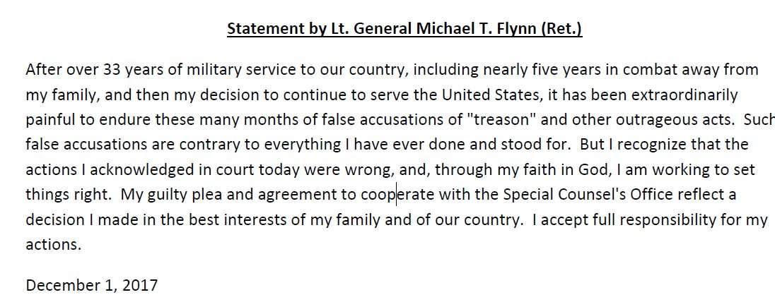 Flynn statement