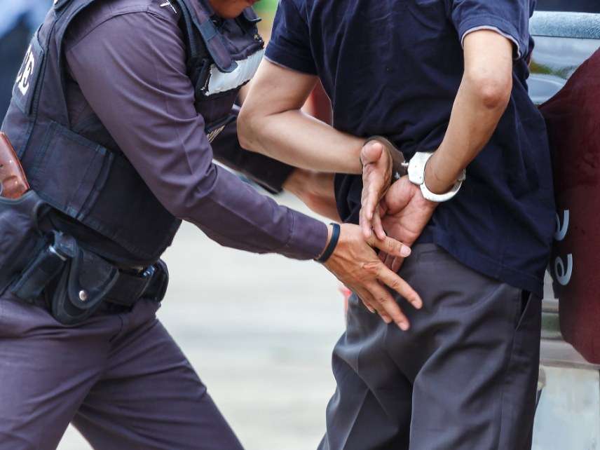 Man handcuffed