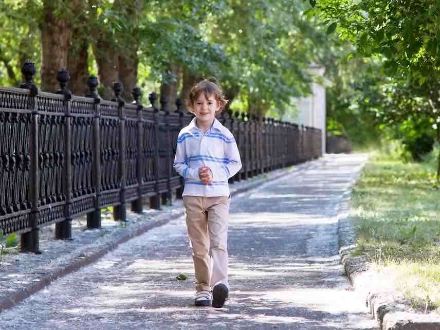 boy walking