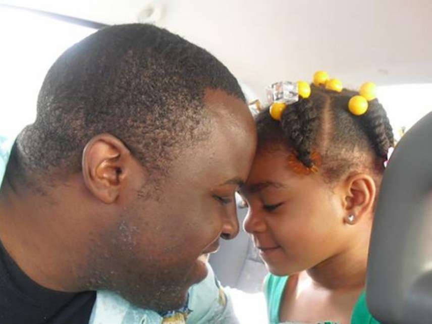 Chinedu Okobi and daughter