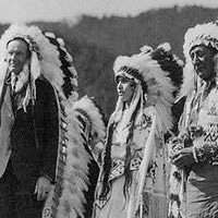 President Calvin Coolidge and Osage Nation representatives at Capt. Wilton Parmenter's Medal of Honor ceremony.