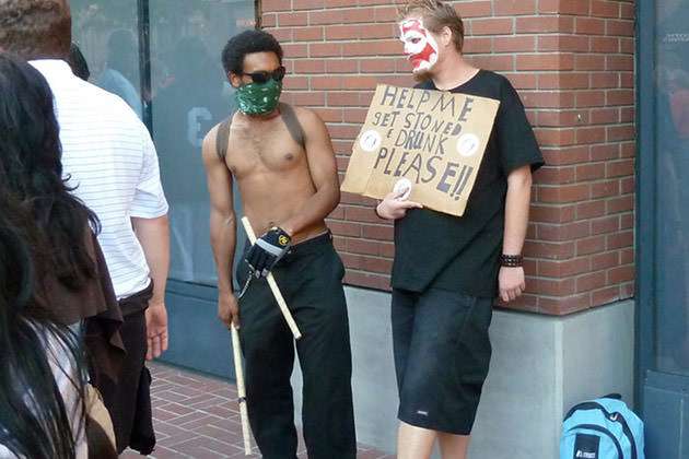 Minus the face paint, he is simply the Tom Joad of today's America.