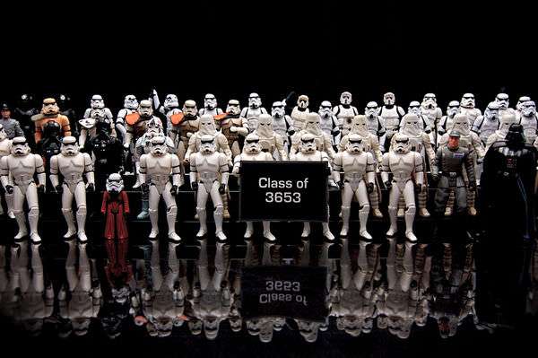 A graduating class of Storm Troopers