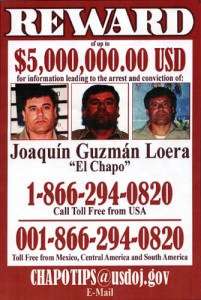 Reward poster for El Chapo