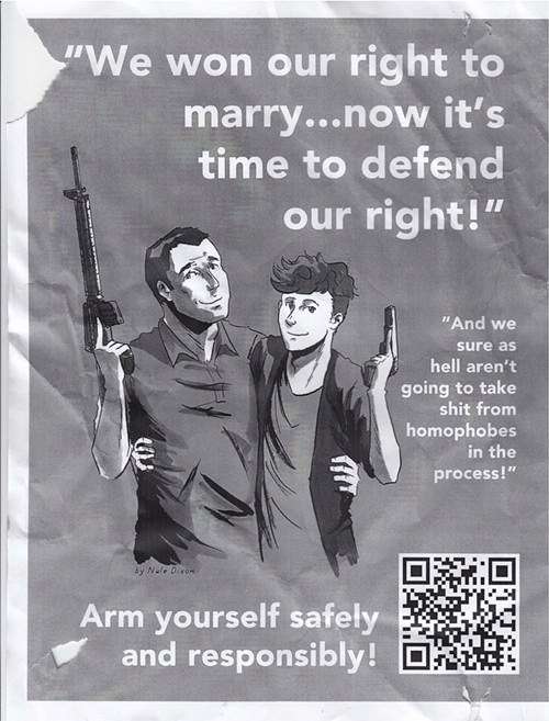 Gay rights and gun rights poster