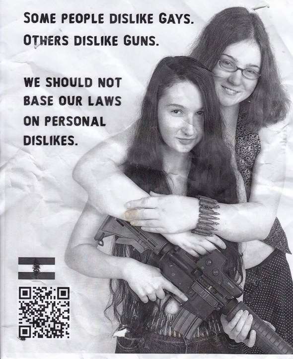 Gay rights and gun rights poster