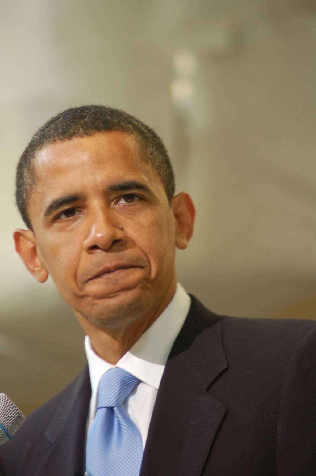 President Obama's concerned face