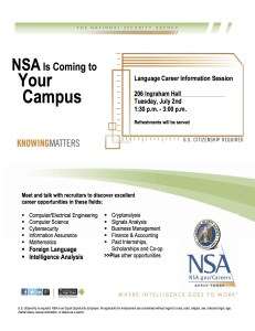 NSA recruitment flyer