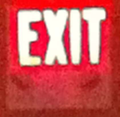 Exit sign