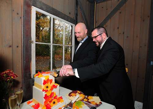 An adorable cabin in the woods for the reception is also not a right. But man, it's adorable!