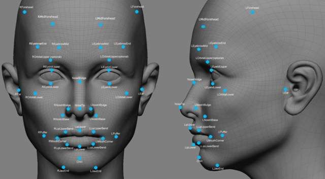 Look for the blue dots for the best in facial recognition technology!