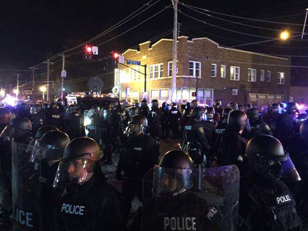 Riot cops in Ferguson