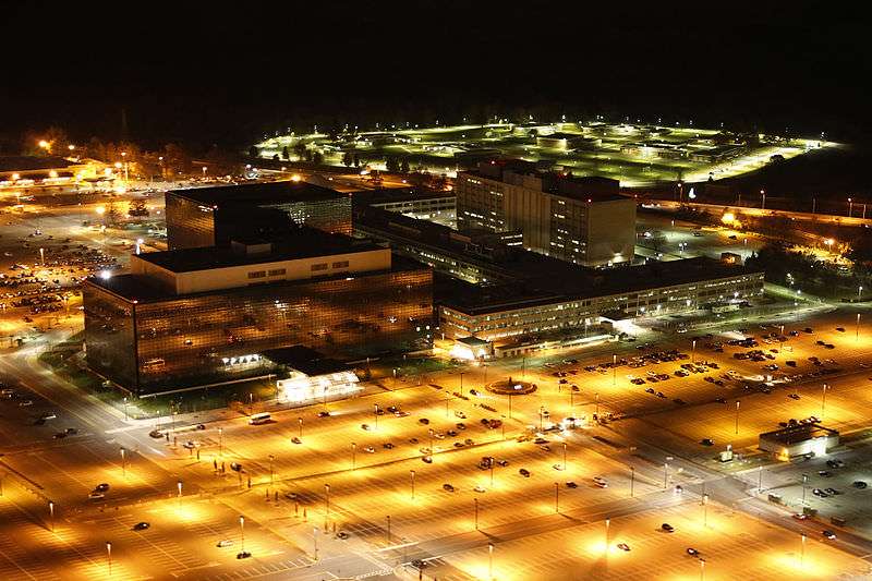 For the sake of variety, here's a nighttime shot of NSA headquarters.