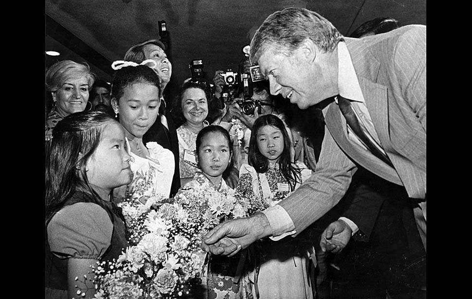 Jimmy Carter visits Century City in 1976. ||| L.A. Times