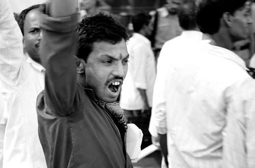 Hindu protestor