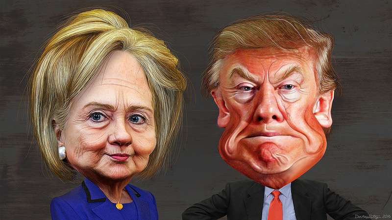 Clinton and Trump