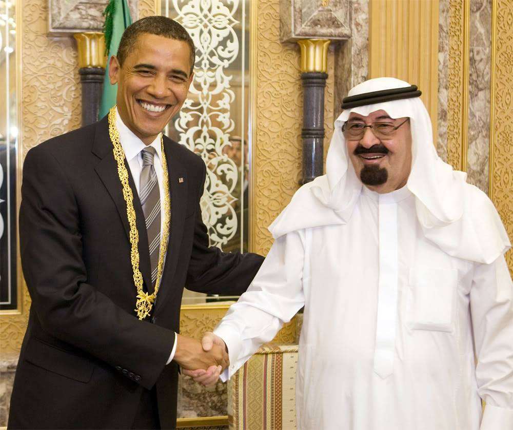 Obama and Abdullah, 2014