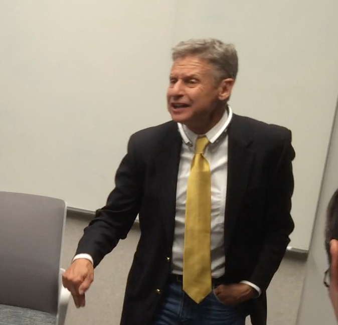 Gary Johnson gets angry