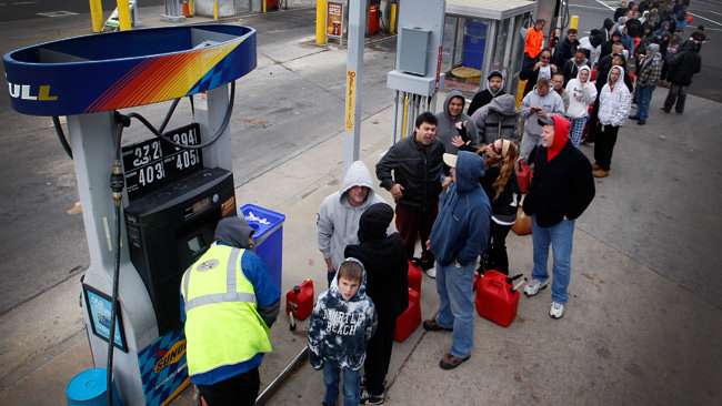 Gas line shortage Gas line shortage