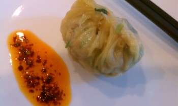 Shark fin dumpling with some sauce stuff. Not bad at all.