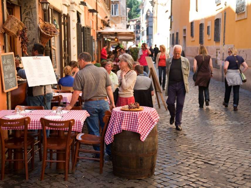 Italian street cafe