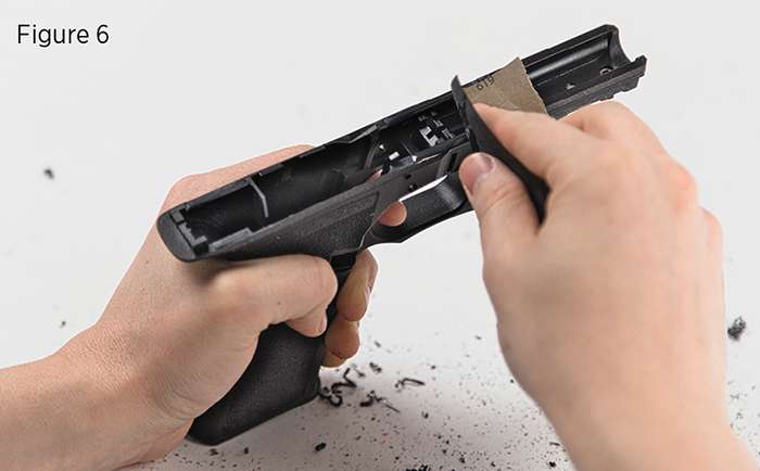 Cutting the perfect border on your polymer pistol 