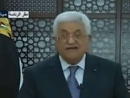 Palestinian President Mahmoud Abbas announces ceasefire