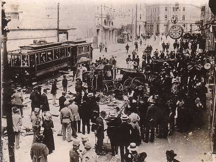 Aftermath of Anti-Serb riots in Sarajevo