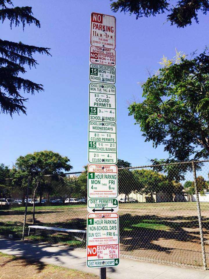 15 foot Culver City parking sign