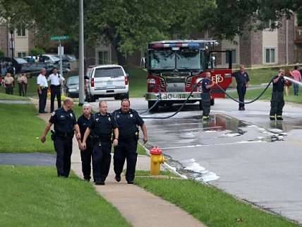 Ferguson cops hanging out