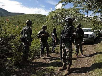 Mexican troops in Iguala