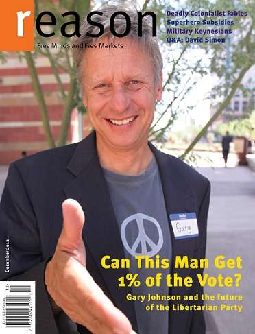 Gary Johnson on Reason cover