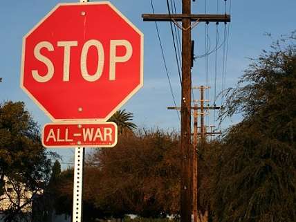 Stop sign with all-war below