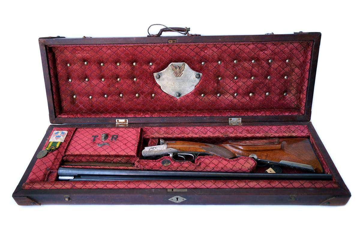 Theodore Roosevelt Cased Drilling Gun Set ||| Guernsey's Auction House