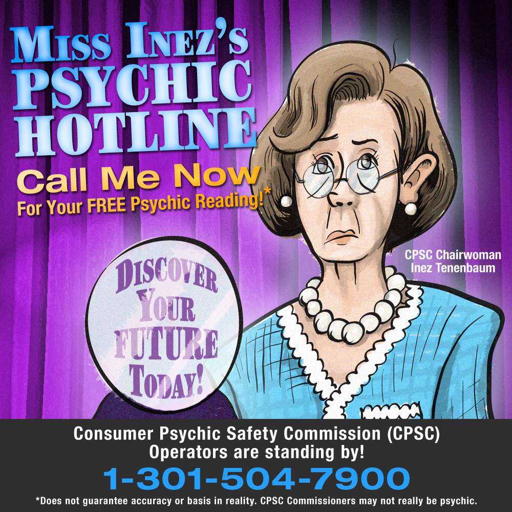Miss Inez's psychic hotline. |||