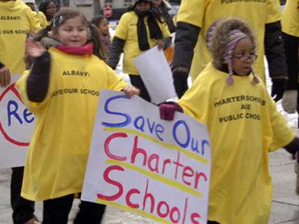 Charter school students rally in Albany Charter school students rally in Albany |||