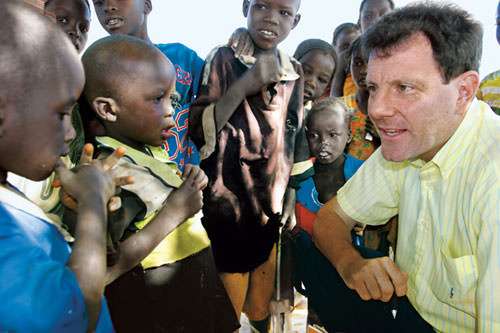 "Five more minutes, Mr. Kristof. Then the crew from GOOD MORNING, AMERICA will be here."