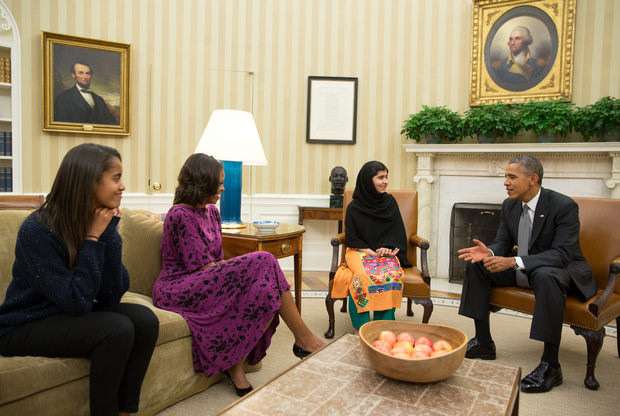 "I appreciate your concerns, Malala, but I think I know a little bit about peace. I've got a prize I should show you."