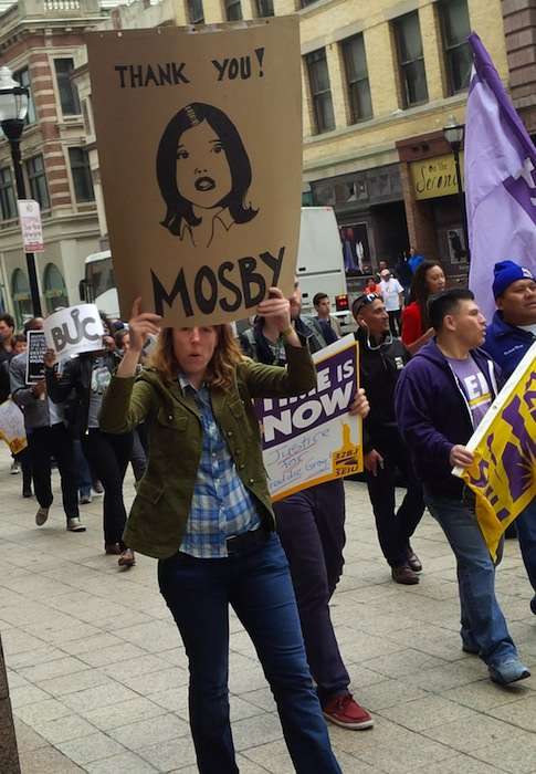 I should've asked if she had just made the sign that afternoon or if she'd had two different signs prepared.