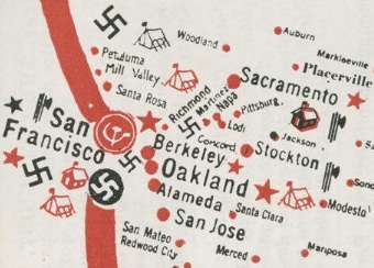 From a 1941 map of alleged Fifth Column activities. Click to see the whole thing.