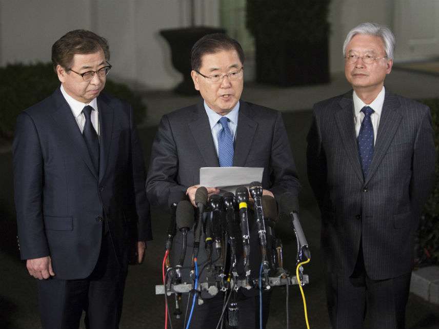 South Korea's national security director Chung Eui-yong ||| Chris Kleponis/SIPA/Newscom