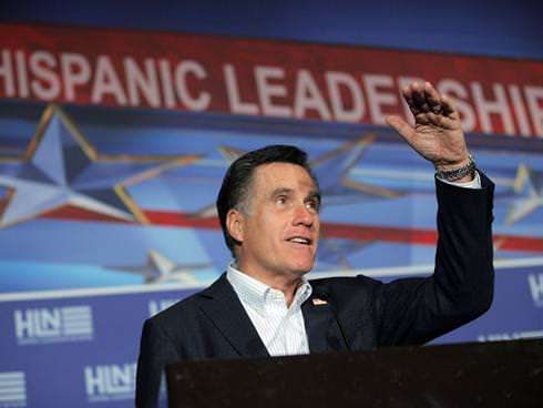 Romney performs Waiting for Godot as a one-man show: "Our Saviour. Two thieves. One is supposed to have been saved and the other . . . (he searches for the contrary of saved) . . . damned."