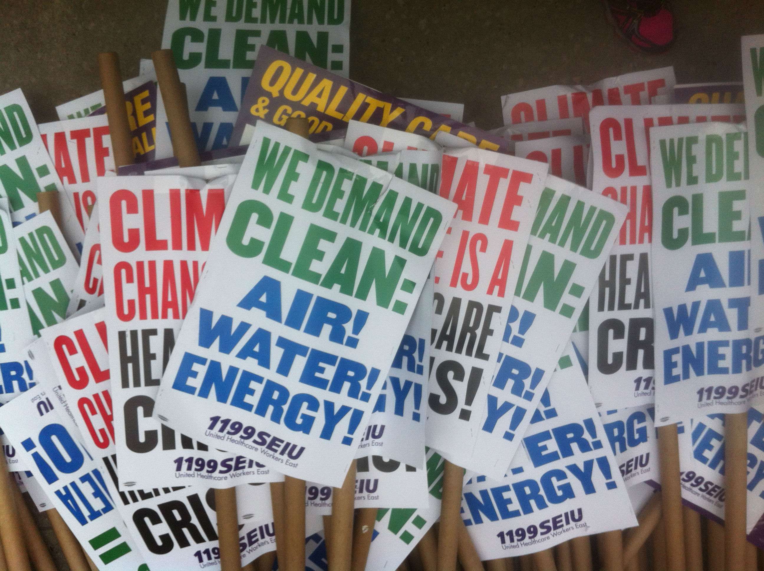 piles of signs