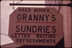 Here's betting Granny knows more about her own sundries than politicians do. Small business sign