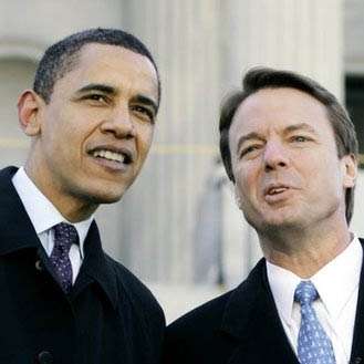 John Edwards considers telling the press that Barack Obama sired Rielle Hunter's baby, January 2008. 