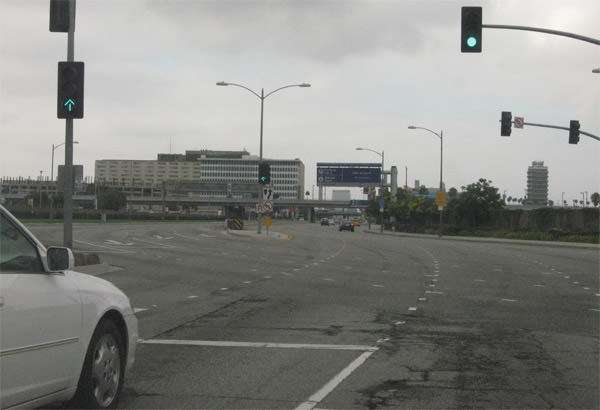Carmageddon: Light traffic at LAX July 16 2011. 