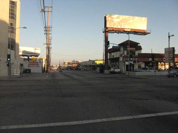 Carmageddon: Dr. Robert Neville drives along a desolate Sepulveda Blvd. Carmageddon: Dr. Robert Neville drives along a desolate Sepulveda Blvd.