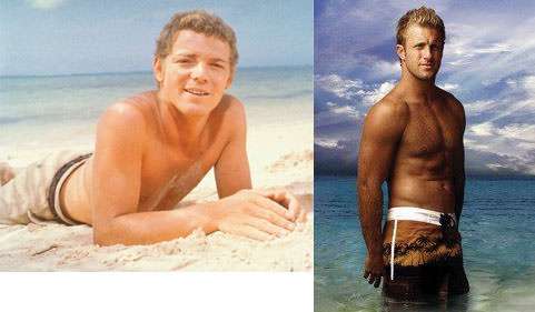 At least James MacArthur went to an actual beach to get his beach picture done. 